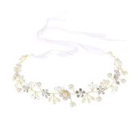 XFSRG Coroncina Comunione Bambina Cristallo Accessori per Capelli Cerchietto per Capelli da Sposa per Prima Comunione Matrimonio e Occasioni Speciali（Oro）
