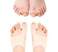 XFSRG Correttore Alluce Valgo Ortopedico in Silicone più 2 Separatore Dita dei Piedi per Donna Divaricatore per Borsite dell'Alluce Tutore Alluce Valgo Correttivo (L)