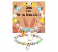 XFSRG Due Braccialetti Coniglietto Regali Di Pasqua Carini Per Ragazze E Donne Design Grazioso Ideale Per Riempire Cestini O Accessorio Pasquale