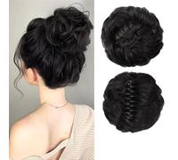 XFSRG Extension Capelli Design Disordinato e Vaporoso Parrucca Rotonda in Bocciolo Filo ad Alta Temperatura Adatto per Viaggi e Cene di Lavoro