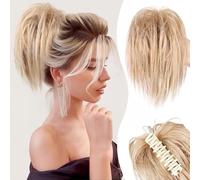 XFSRG Extension per Capelli a Coda di Cavallo Sintetiche con Clip Chignon Disordinato Codino Finto per Donne Perfette per Stili Rapidi e Naturali Facili da Applicare e Regolabili (27/613#)
