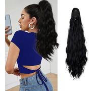 XFSRG Extension per capelli naturali da donna, coda di cavallo, con clip Big Wave alla moda, elegante, per tutti i giorni, feste, serate