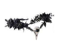 XFSRG Fascia Capelli Halloween Donna Fiori Cerchietti Ciondoli per il Centro Delle Sopracciglia Stile Gotico Accessori Retrò per le Feste