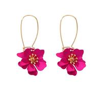 XFSRG Fiore Orecchini da Donna Boho Orecchini Lungo Pendenti Fiore Eleganti per Festa e Serate Speciali Gioielli Moda per Ragazze e Donne (Rosa)
