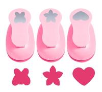XFSRG Fustellatrice per Carta con Motivi per Bambini Set di 3 Perforatrici Decorative a Forma di Cuore Fiocco di Neve e Altri Taglia Carta Creativa