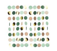 XFSRG Ghirlanda di Carta Glitterata 2 pezzi 4m Ghirlanda di Carta Decorazione Scintillante Rotondo Appendere Decorative Scintillanti per Matrimonio Compleanno Natale Festa (Verde)