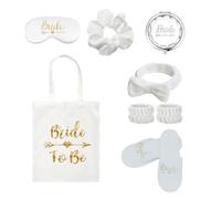 XFSRG Kit Addio al Nubilato Sposa e Amiche Accessori da Sposa con Ciabatte Fascia Specchio Mascherina Borsa e Altro Decorazioni Nozze Eleganti per Matrimoni