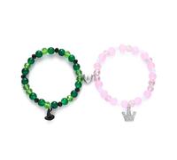 XFSRG Magnetico Braccialetti di Coppia Cuore d'Amore Braccialetti di Coppia 2pcs Braccialetti Magnetici Coordinati per Migliore Amica Gioielli di Moda Regalo di San Valentino