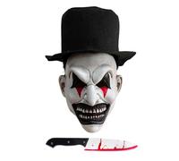 XFSRG Maschera da Clown Horror Maschera Halloween in Lattice Realistica Maschere Horror Comoda per Cosplay Festa Carnevale e Teatro (A)