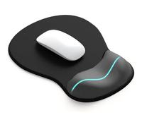 XFSRG Mouse Ergonomico Tappetino Gaming con Poggiapolsi Tappetino per Mouse in Gel Comfort e Supporto per Polso Ideale per Ufficio e Casa (Nero)