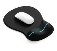 XFSRG Mouse Ergonomico Tappetino Gaming con Poggiapolsi Tappetino per Mouse in Gel Comfort e Supporto per Polso Ideale per Ufficio e Casa (Nero)