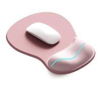 XFSRG Mouse Ergonomico Tappetino Gaming con Poggiapolsi Tappetino per Mouse in Gel Comfort e Supporto per Polso Ideale per Ufficio e Casa (Rosa)