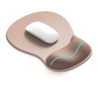 XFSRG Mouse Ergonomico Tappetino Gaming con Poggiapolsi Tappetino per Mouse in Gel Comfort e Supporto per Polso Ideale per Ufficio e Casa (Marrone)