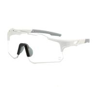 XFSRG Occhiali Ciclismo Donna PC UV400 Con Astuccio per Occhiali Occhiali da Sole Sportivi Uomo per Ciclismo Corsa Escursionismo (Bianco)