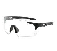 XFSRG Occhiali Ciclismo Donna PC UV400 Con Astuccio per Occhiali Occhiali da Sole Sportivi Uomo per Ciclismo Corsa Escursionismo (Nero)