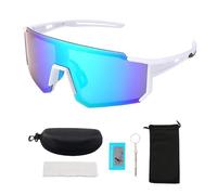 XFSRG Occhiali da Ciclismo per Uomo e Donna Ideali per MTB Bici e Sport All'aperto Protezione UV400 per Sport Guida Pesca Golf Baseball Corsa(Blu)