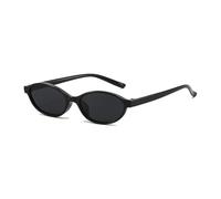 XFSRG Occhiali da Sole da Donna Retrò Occhiali da Sole Ovali Cateye Protezione dai Raggi Ultravioletti Vintage Sunglasses(Nero)