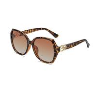 XFSRG Occhiali da Sole da Uomo Donna Occhiali da Sole Polarizzati Protezione UV400 Vintage e Moda per Viaggio Guida Vita Quotidiana (Leopardato)
