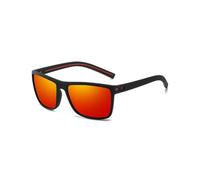 XFSRG Occhiali Da Sole Uomo Polarizzati Specchiati Moda Design Moderno Per Attività All'Aperto E Uso Quotidiano (Rosso)