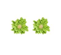 XFSRG Orecchini a Fiore per Donna Orecchini a Lobo Margherita in Lega di Zinco con Dettagli Dorati Gioiello Leggero per Donna per Tutti i Giorni (Verde)