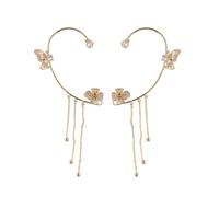 XFSRG Orecchini a Forma di Farfalla con Zirconi Brillanti Vintage Senza Foratura Ipoallergenici per Donne e Ragazze