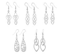 XFSRG Orecchini da Donna in Oro 18 Carati Ipoallergenico Orecchini Gioielli Regalo per San Valentino Anniversario(Argento)