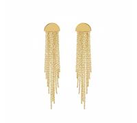 XFSRG Orecchini Donna 14K con Frange Pendenti Lunghe Placcate Oro Orecchino Geometrici a Nappa Leggeri Frange Earrings Eleganti Gioielli Accessori per Feste Cerimonie Matrimonio