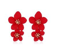 XFSRG Orecchini Donna Boho Doppio Fiore Earrings Gioielli Statement Pendenti Eleganti Accessori Moda Etnici Regolabili Leggeri Idea Regalo Matrimonio Festa Cerimonia