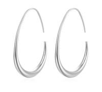 XFSRG Orecchini Donna Cerchio Eleganti Oro e Argento 925 Design Moderno e Raffinato per Ogni Occasione Gioielli di Lusso per Donne (Argento)