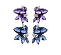 XFSRG Orecchini Donna Eleganti con Cristalli Viola Orecchini Anallergici Donna Accessori Gioielli Moda per Occasioni Speciali (Viola+Blu)