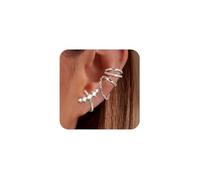 XFSRG Orecchini Donna Eleganti Con Design A Più Strati E Zirconi Brillanti Ideali Per Serate Speciali (Argento)