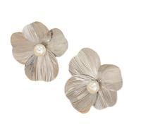 XFSRG Orecchini Donna Fiore Perla Eleganti Pendenti Grandi Gioielli Moda Accessori Bijoux Regalo Matrimonio Cerimonia Festa Compleanno (A)