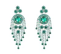 XFSRG Orecchini Donna Orecchini Pendenti Cristallo Rotondo Lussuosi Cascata Nappa Brillante Ipoallergenici Gioielli Donna Eleganti Cerimonia Matrimonio Anniversari