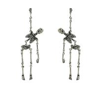 XFSRG Orecchini Donna Scheletro Pendenti Argento Eleganti Orecchini di Halloween per Halloween e Feste