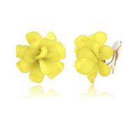 XFSRG Orecchini Fiore Donna Forma Petalo Grandi Moda Orecchini Statement Eleganti Accessori Gioielli Pendenti Leggeri Decorativi Cerimonia (Giallo brillante)