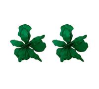XFSRG Orecchini Fiore Donna Forma Petalo Grandi Moda Orecchini Statement Eleganti Accessori Gioielli Pendenti Leggeri Decorativi per Festa Matrimonio Serata (Verde)
