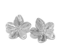 XFSRG Orecchini Fiore Metallici Texture Eleganti Gioielli Donna Dimensione 2.8cm Leggeri Lussuosi Accessori Primavera