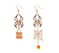 XFSRG Orecchini Halloween Donna Orecchini con Zucca Fantasma Spider Pendenti Halloween Orecchino Fringe Pearl Design Creativo Gioielli Helloween Accessori Festa Carnevale Cosplay Feste