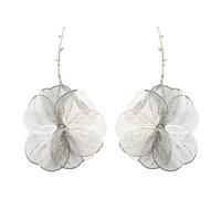 XFSRG Orecchini Pendenti Fiore Metallico Ramo Naturale Gioielli Artigianali Stile Botanico Accessori Eleganti Donna