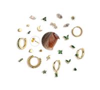 XFSRG Orecchini Set Donna Oro Anallergici Acciaio Chirurgico 14K per Donna Helix Piercing Tondi Zirconi Piccoli Argento Di Orecchini a Cerchio(Oro)