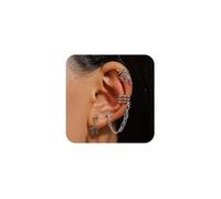 XFSRG Orecchini Set Donna Oro Argento Placcato 14K Piccoli Cartilagine Piercing Eleganti Orecchini con Catena Design Moda Gioielli per Ogni Occasione (Argento)