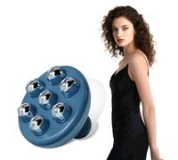 XFSRG Pallina Massaggio Ergonomico Rullo Massaggio Manuale per Schiena e Corpo in ABS e Acciaio Relax e Benessere(Blu)