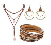 XFSRG Parure Gioielli Donna Elegante Set Di Gioielli Con Bracciali Regolabili Moda Chic Per Occasioni Speciali