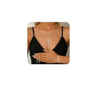 XFSRG Parure Gioielli per Donna con Strass Bracciale Collane e Orecchini Set Gioielli da Sposa Ballo Formali per Donne e Spose (Oro)
