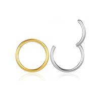 XFSRG Piercing Naso Cerchio in Acciaio Chirurgico Oro per Donna e Uomo Nostril Piercing Elegante e Semplice Adatto per Tutte le Occasioni (0.8 * 6mm)