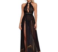 XFSRG Pigiama Sexy da Donna Elegante Trasparente Lingerie Donna Sexy per Serate Speciali (Nero, S)