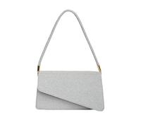 XFSRG Pochette Donna Elegante in Poliestere con Tracolla Moda Versatile per Ogni Occasione (Argento)