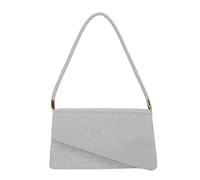 XFSRG Pochette Donna Elegante in Tessuto Brillante Borsa a Tracolla per Feste e Cerimonie Accessorio Moda per Ragazze e Donne (Argento)
