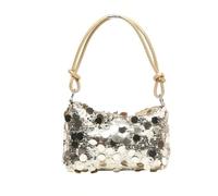 XFSRG Pochette spalla con paillettes borsa trendy per eventi, discoteche, aperitivi, design raffinato e dimensioni pratiche per smartphone, portafoglio e cosmetici (Oro)
