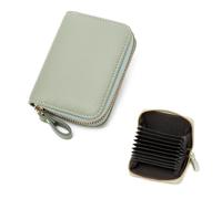 XFSRG Porta Carte Donna Portafoglio da Donna WalletPiccoli con Tanti Scomparti Blocco Portamonete per Carte Multipli Grande Capacità(Verde)